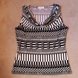 Calvin Klein sleeveless blouse blk/wht size Medium